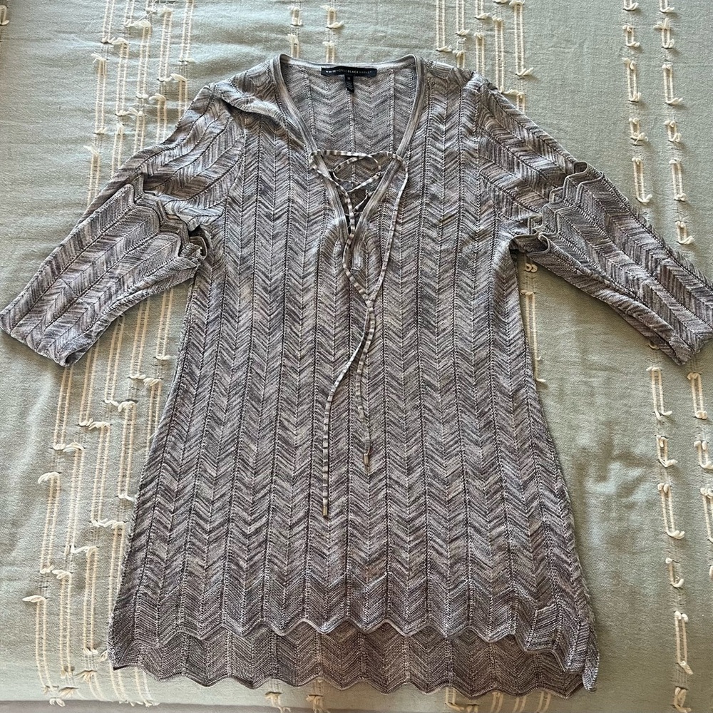 Vneck tie sweater